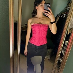 Pink Lace Corset Top